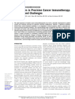 Biomarkers in Precision Cancer Immunotherapy