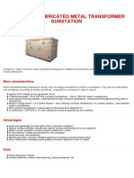 Nova-M Prefabricated Metal Transformer Substation: Main Characteristics