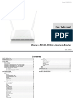 User Manual: Wireless N 300 ADSL2+ Modem Router