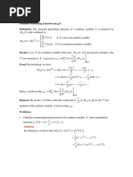 WINSEM2015 16 - CP2656 - 25 Jan 2016 - RM01 - Moment Generating Function