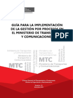 Guía de Gestión de Procesos Del MTC PDF