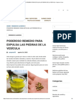 PODEROSO REMEDIO PARA EXPULSA LAS PIEDRAS DE LA VESÍCULA - Hazlo en Casa