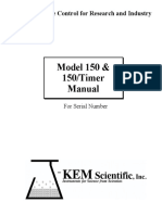 Model 150 & 150/timer Manual: Temperature Control For Research and Industry