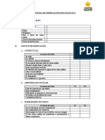 Ficha de Derivación Psicológica