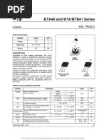 BTA40 and BTA/BTB41 Series: 40A Triac