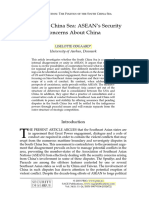 The South China Sea: ASEAN's Security Concerns About China: University of Aarhus, Denmark