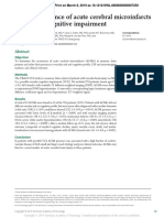 Clinical Relevance of Acute Cerebral Microinfarcts in Vascular Cognitive Impairment