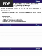 Educação Infantil, Igualdade Racial e Diversidade - Aspectos Políticos, Jurídicos, Conceituais - Partes I A Vi