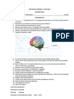 Examen Final de Psicología