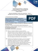 Guía de Actividades y Rúbrica de Evaluación - Unidad 2 - Fase 3 - Identificación de Actores, Capacidades y Áreas de Decisión