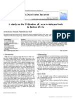 (23537779 - Production Engineering Archives) A Study On The Utilization of Lean Techniques - Tools in Indian SMEs