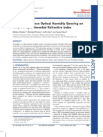 High Performance Optical Humidity Sensing On Chip Using Differential Refractive Index-2017