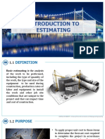 1 CE155 - Introduction To Estimating