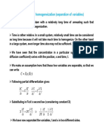 Solution For Homogeneization (Separation of Variables) : C X (X) T (T)