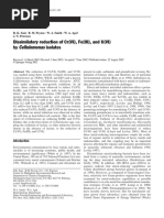 Dissimilatory Reduction of CR (VI), Fe (III), and U (VI) by Cellulomonas Isolates