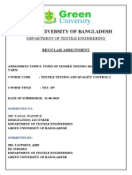 Green University of Bangladesh: Department of Textile Engineering