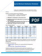 IRA Required Minimum Distribution Worksheet