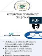 Intellectual Development Cell (I-Talks)