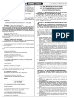 LEY 27927 - Ley Que Modifica La Ley #27806 Ley de Transparencia y Acceso A La Información Publica (4 Págs)