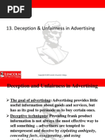 Deception & Unfairness in Advertising