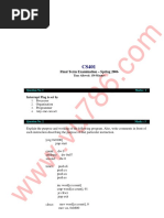 Final Term Examination - Spring 2006: Interrupt Flag Is Set by