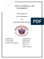 Chanakya National Law University: AIR 1964 SC 900 (U/S 32 IEA)