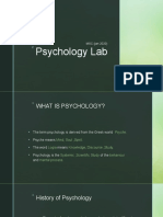 Psychology Lab: MSC (Jan 2020)