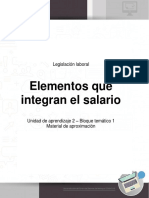 Legislacion Laboral U2 B1 Aproximacion Salario y Caracteristicas PDF