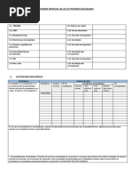 Informe Mensual de Las Actividades Realizadas - Formato en Word