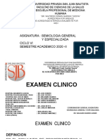 Clase 02 Examen Clinico Semiologia General Upsjb 2020-Ii