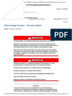 Piston Pump Pressure - Test and Adjust