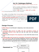 Road Note 31/ Catalogue Method