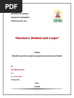 "Newton's Method and Loops": University of Karbala College of Engineering Petroleum Eng. Dep