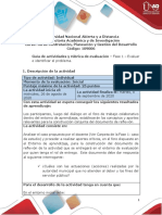 Guia de Actividades y Rúbrica de Evaluación - Unidad 1 - Fase 1 - Evaluar e Identificar El Problema PDF