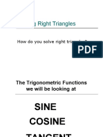 TRIG FUNCTIONS Lesson Solving Right Triangles