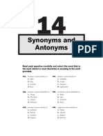 Synonyms and Antonyms (Exercise 2)