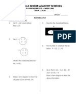 Kampala Junior Academy Schools: P.6 Mathematics - Week One TERM 1 2020
