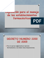 Legislación Farmacéutica o Derecho Farmacéutico Diapositivas