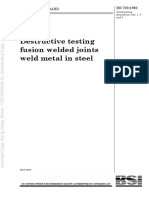 Destructive Testing Fusion Welded Joints Weld Metal in Steel