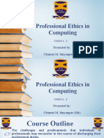 Ethics in Computing - Unit 1 and 2