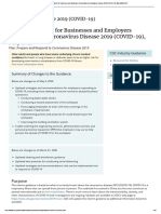 Interim Guidance For Businesses and Employers Responding To Coronavirus Disease 2019 (COVID-19), May 2020 - CDC