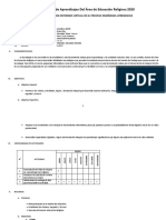 PLAN DE MEJORA Religión