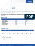 Alloy 200/201: Commercially Pure Nickel (99.6%) With Good Mechanical Properties and Excellent Corrosion Resistance