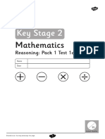 KS2 Reasoning - Pack 1 - Test 1a