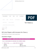 Class 5 - IEO 2012 Papers With Answers For Class 5