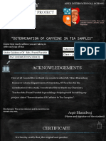 Investigatory Project On Amount of Caffeine in Tea Samples