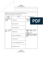 Annex A: Sample Training Plan