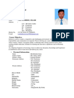 Curriculum Vitae OF: MD: Mohidul Islam