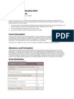 Syllabus: Advance Speaking Skills Course Meeting Times Course Objectives