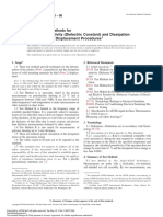 Relative Permittivity (Dielectric Constant) and Dissipation Factor by Fluid Displacement Procedures